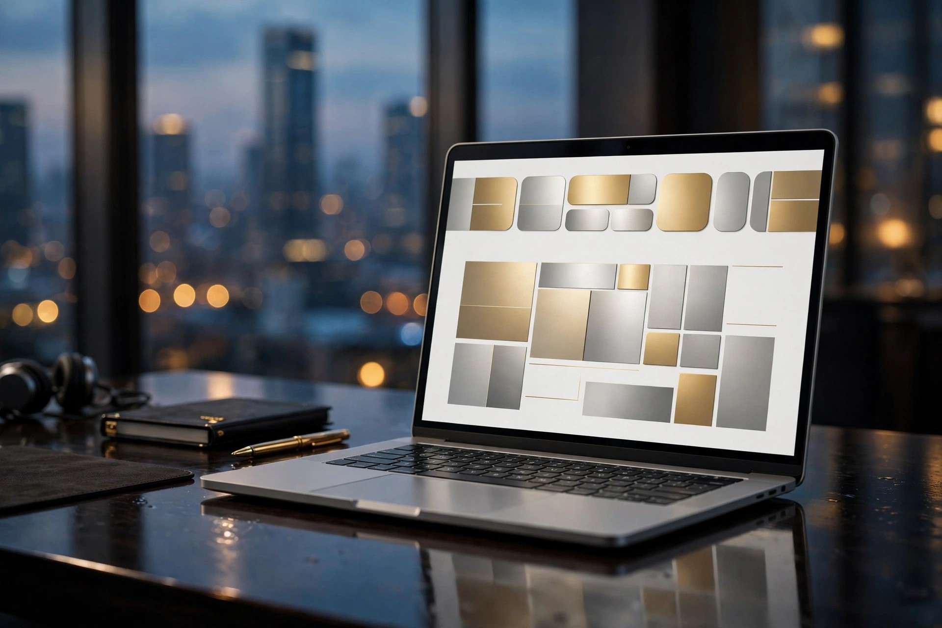 A premium website taking shape on a designer's screens