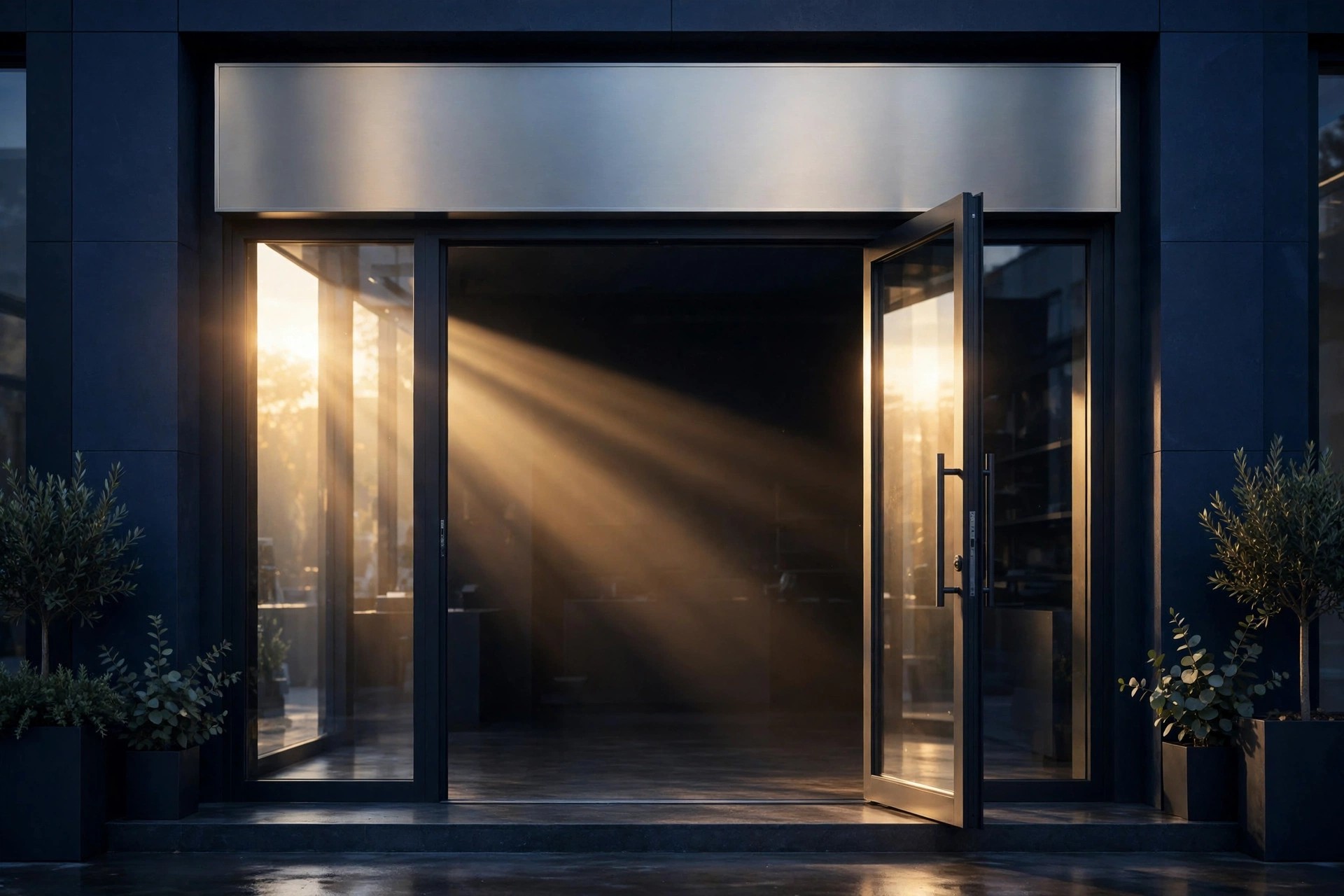A new business opening its doors with a website and social pages ready on the first day