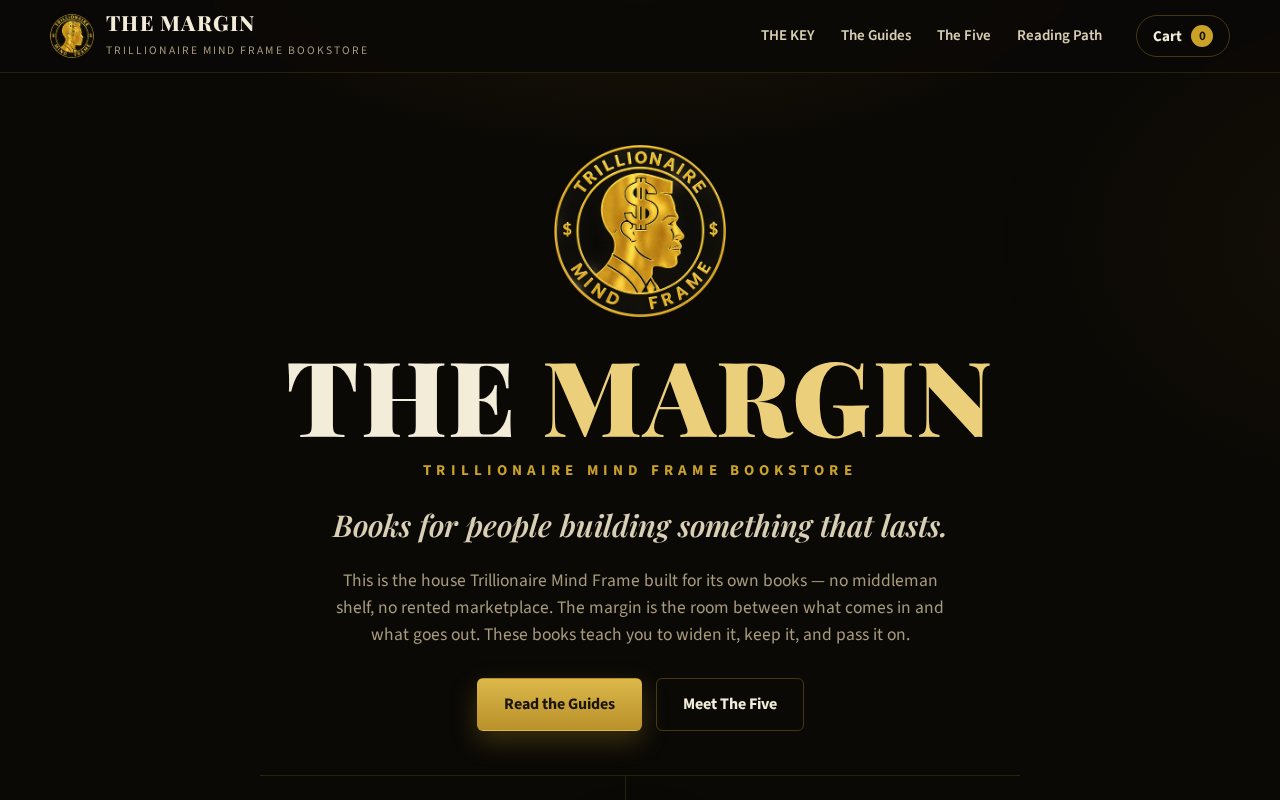 THE MARGIN, the Trillionaire Mind Frame bookstore, live